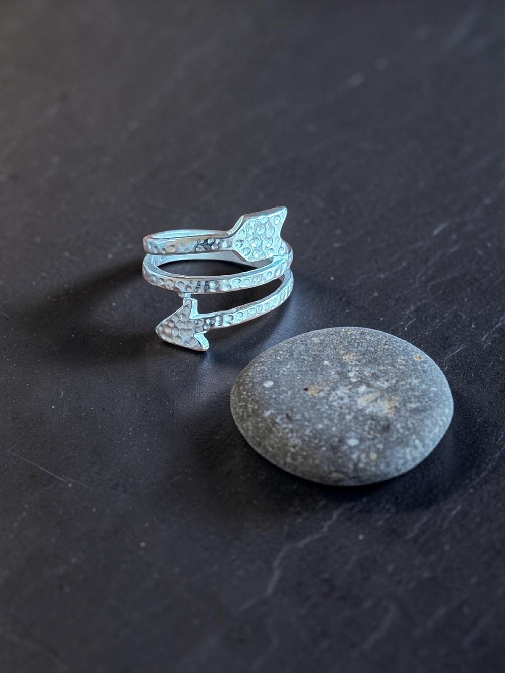 6pc Silver Tone Fashion Mixed Ring Set - Picture 8 of 9